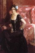 Joaquin Sorolla Evening dress of Andrei Aristide oil painting on canvas